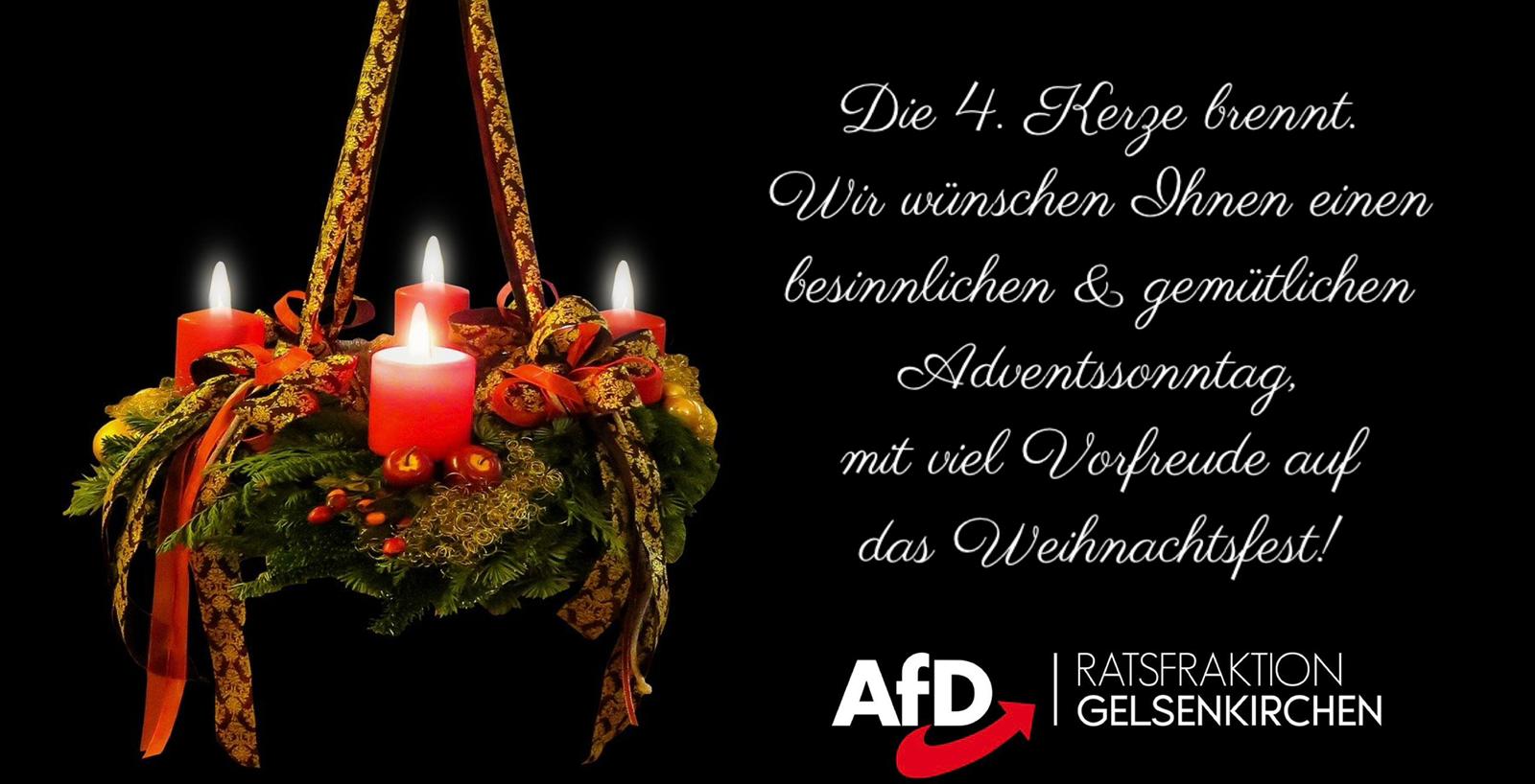 Wir wünschen einen schönen 4. Advent! - AfD Fraktion Gelsenkirchen